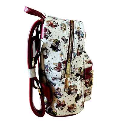 Loungefly Disney Snow White Tattoo AOP Backpack NWT Loungefly Disney Snow White And The Seven Dwarfs Red Apple  main image 3