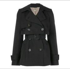 Alexander McQueen Black Trench Coat, IT s 40, US s 2-4