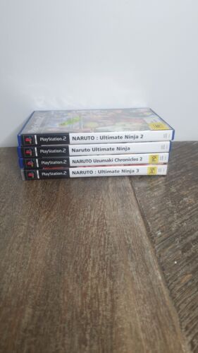 4x Naruto Bundle PS2 Ninja And Uzumaki Chronicles PlayStation 2 PAL Complete