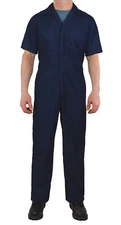 Walls Men's Big & Tall Coveralls, Short Sleeve Zip Front Pockets 32" Inseam