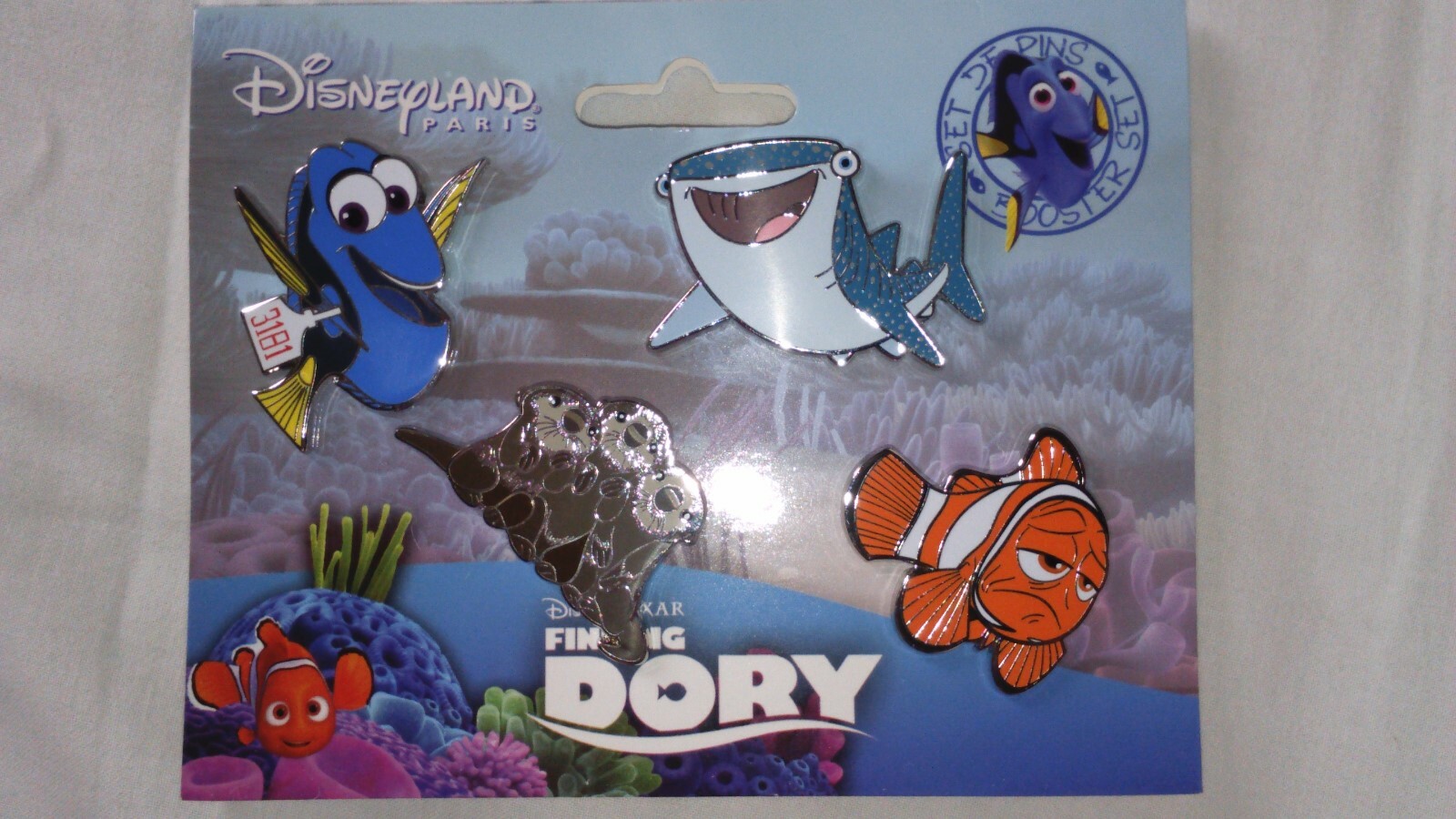BOOSTER/SET 4 PINS DISNEY DISNEYLAND PARIS : PIXAR NEMO FINDING DORY ( SOLD OUT)