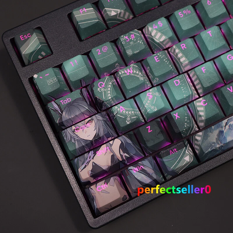 lamia GRAY RAVEN:PUNISHING Keycap PBT Sublimation Cherry MX 108 Keys For Keypads - Image 4 of 4