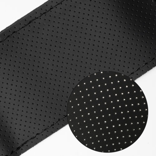 15'' Carbon Fiber Car Steering Wheel Cover Black Leather DIY Sewing Interiors US - Bild 5 von 8