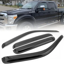 For 1999-2016 Ford F250 Super Duty Crew Window Visor Vent Shade Rain Guards 4pcs