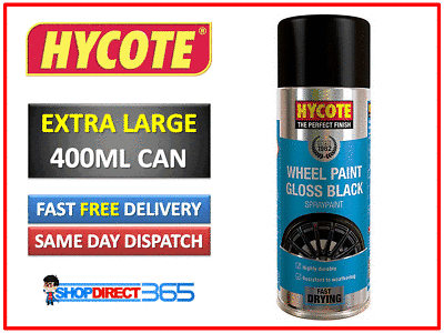 Hycote Wheel Paint Gloss Black Spraypaint Aerosol Weather