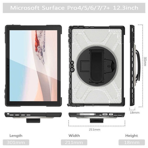 For Microsoft Surface Go 2 3 Pro 4 5 6 7 8 Shockproof Rotating Rugged Case Cover - Picture 62 of 83