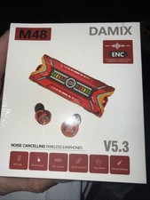 True Wireless Earbuds, 2024 Bluetooth Headphones 5.3 Earbuds, Waterproof RED