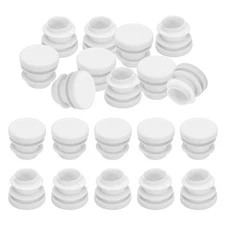 5/8" Plastic Tubing End Caps, 20Pcs Round Hole Plug Insert, White