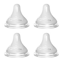 Soft Silicone Baby Bottle Nipples Fast Flow Size Large 6M 4 PCS