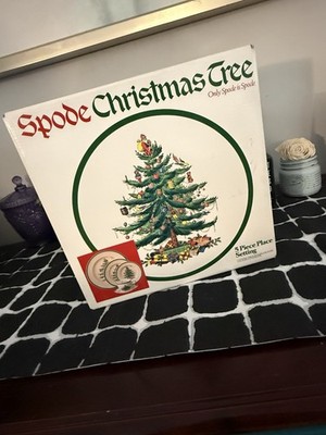 Spode Christmas Tree 5 Piece Dinner Set Earthenware Place Setting Christmas