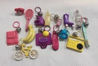 Vintage 1980's Bell Charms Lot of 15 Parts & Pieces Coke Bottle Unicorn & More