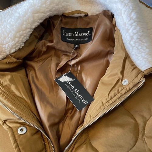 M Jason Maxwell Women's Quilted Jacket with Faux Shearling MEDIUM NWT - Picture 3 of 6