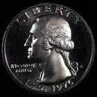 1976 S Washington Gem Proof 40 % Bicentennial Quarter. Lot # 9061-8-038