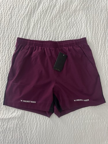 NWT Men’s Under Armour Project Rock Ultimate 5’ Training Shorts - Purple - Large