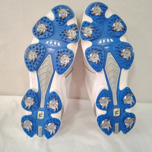 FootJoy HyperFlex Mens Golf Shoes Sz 11M 51053C Grey White Blue w Cleats - Picture 9 of 10