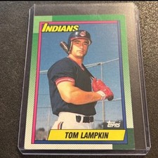 1990 Topps Baseball Card Tom Lampkin Cleveland Indians #172