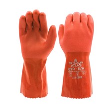 SHOWA Atlas 620 Double-Dipped PVC Chemical Resistant Safety Work Glove with C...