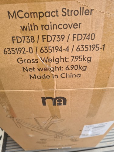 Mothercare M Compact Stroller Beige,new with Raincover - Picture 5 of 5