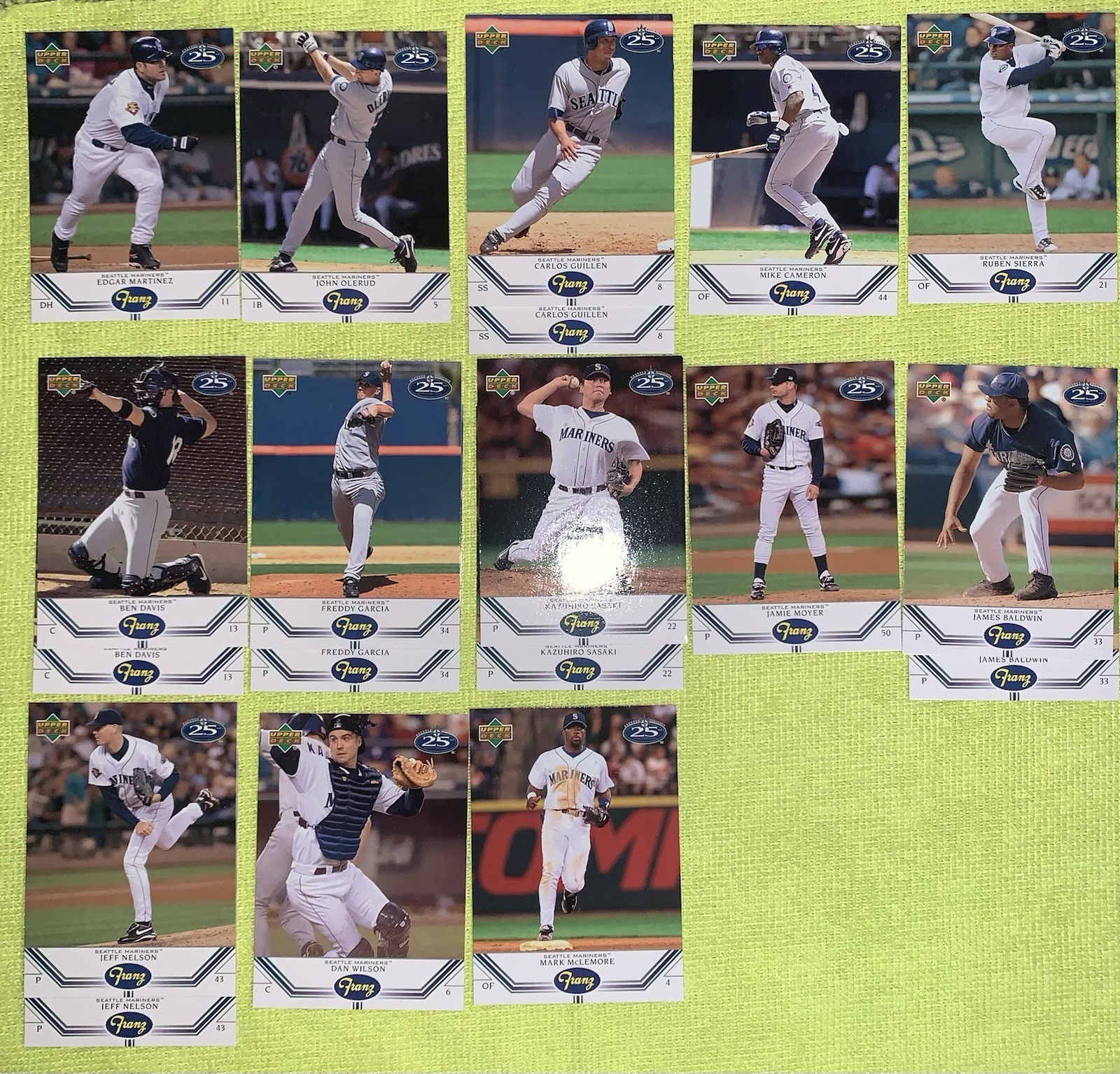 2002 Upper Deck Franz Mariners Set 13/16
