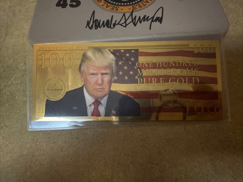 Aurum Trump Presidential 100 Milligram Gold Note 2025 New Reverse White House