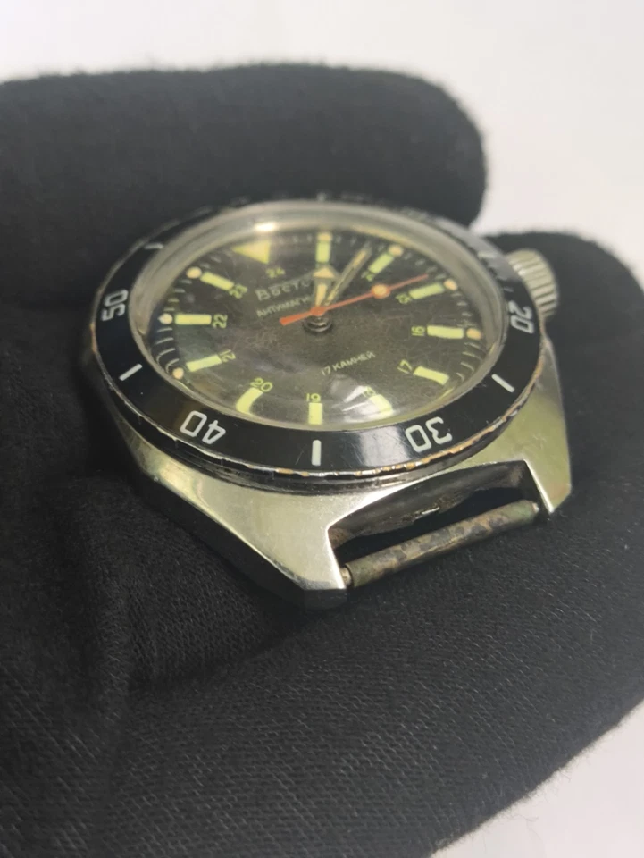 🔔🔔🔔Reloj militar de buceo soviético vintage VOSTOK anfibio francotirador antimagnético Foto 3 de 4
