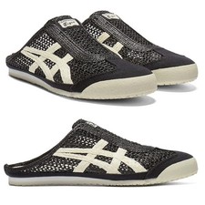 New Onitsuka Tiger MEXICO 66 SABOT BLACK CREAM Slipper 1183C123-001 New With Box