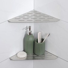 Recessed Corner Shower Shelf, 10" SUS304 Stainless Steel, Heavy Duty Shower S...