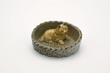 Vintage Carin Terrier Wade dog in basket