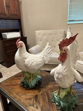 Italian Rooster And Hen Set - one has some damage so the price is discounted