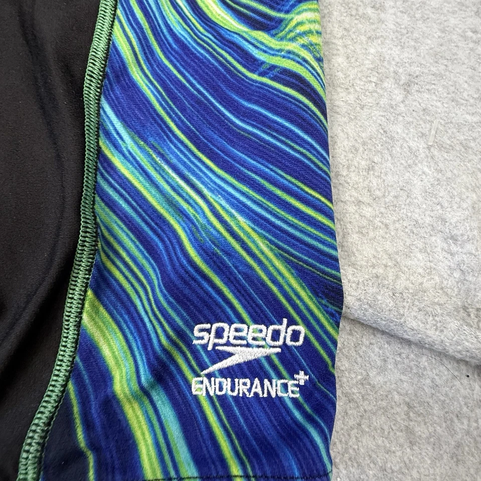 Traje de baño Speedo Endurance para niños 24 negro verde Foto 2 de 4