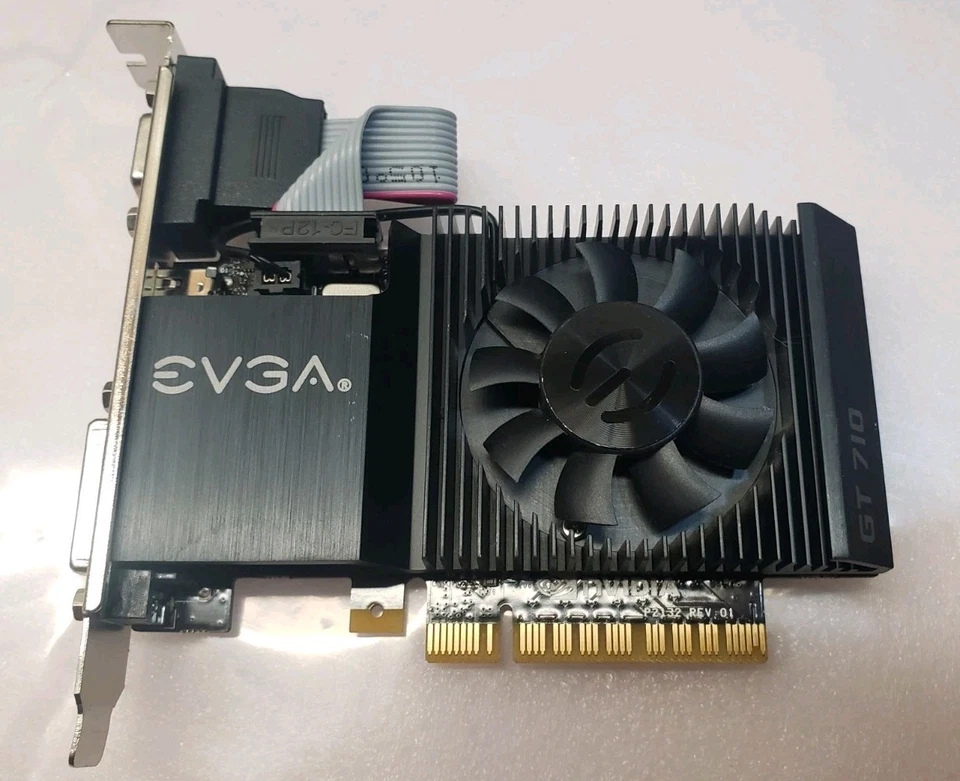 EVGA GeForce GT 710 2GB DDR3 Graphics Card 02G-P3-2713-KR PCIe x8 - Image 2 of 4