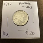 1917 Buffalo Nickel AU. $20