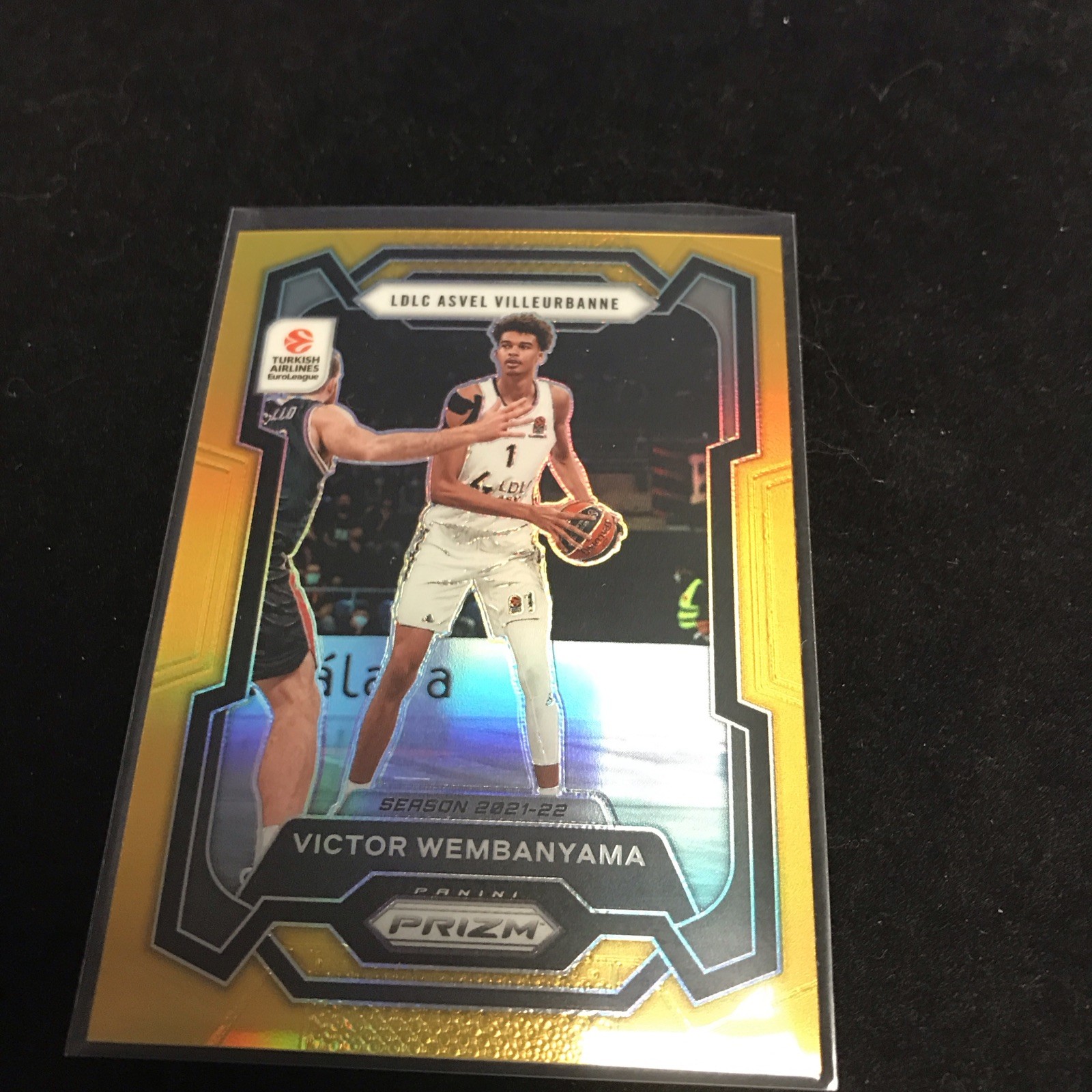 Victor Wembanyama 2023-24 Panini Prizm EuroLeague #11 Gold Rookie #06/10