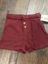 New Boys Or Girls Burgundy Shorts Size 12 Months By Cat  Jack 7