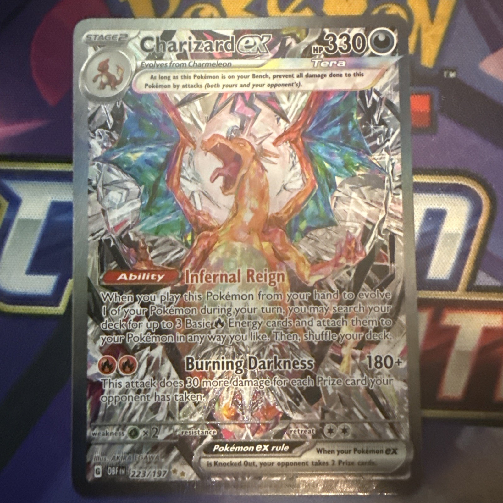 Pokémon TCG Charizard EX Obsidian Flames 223/197 NM Special Illustration Rare
