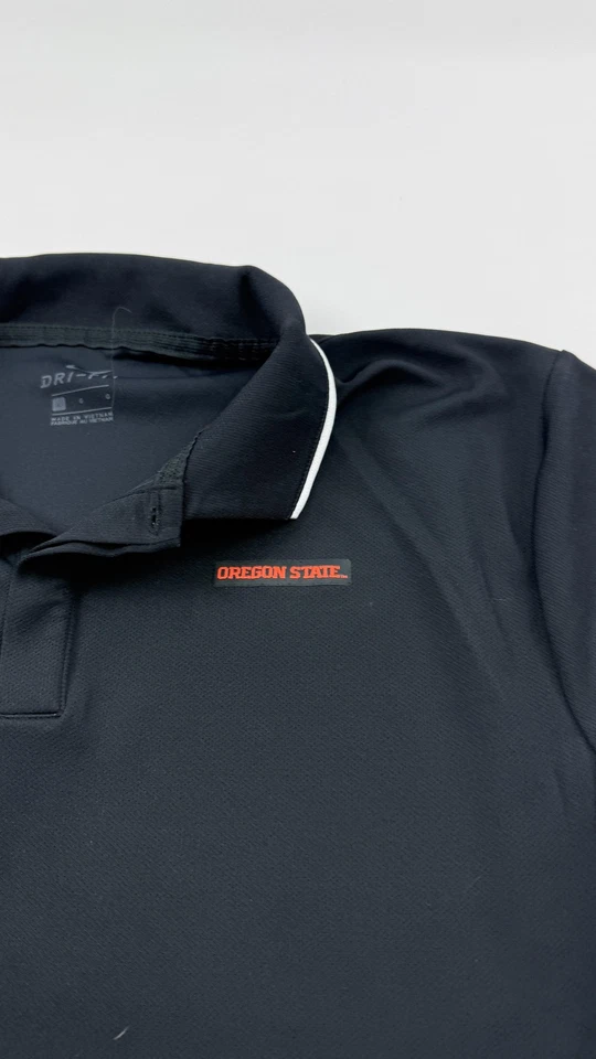 Nike Oregon State Shirt Mens Large Black Dri-FIT Polo Golf Athletic Lightweight - Image 4 of 4
