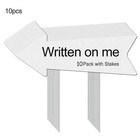 Garden Signs Blank Signboard Outdoor Message Board Generous Size 17x6 Inches