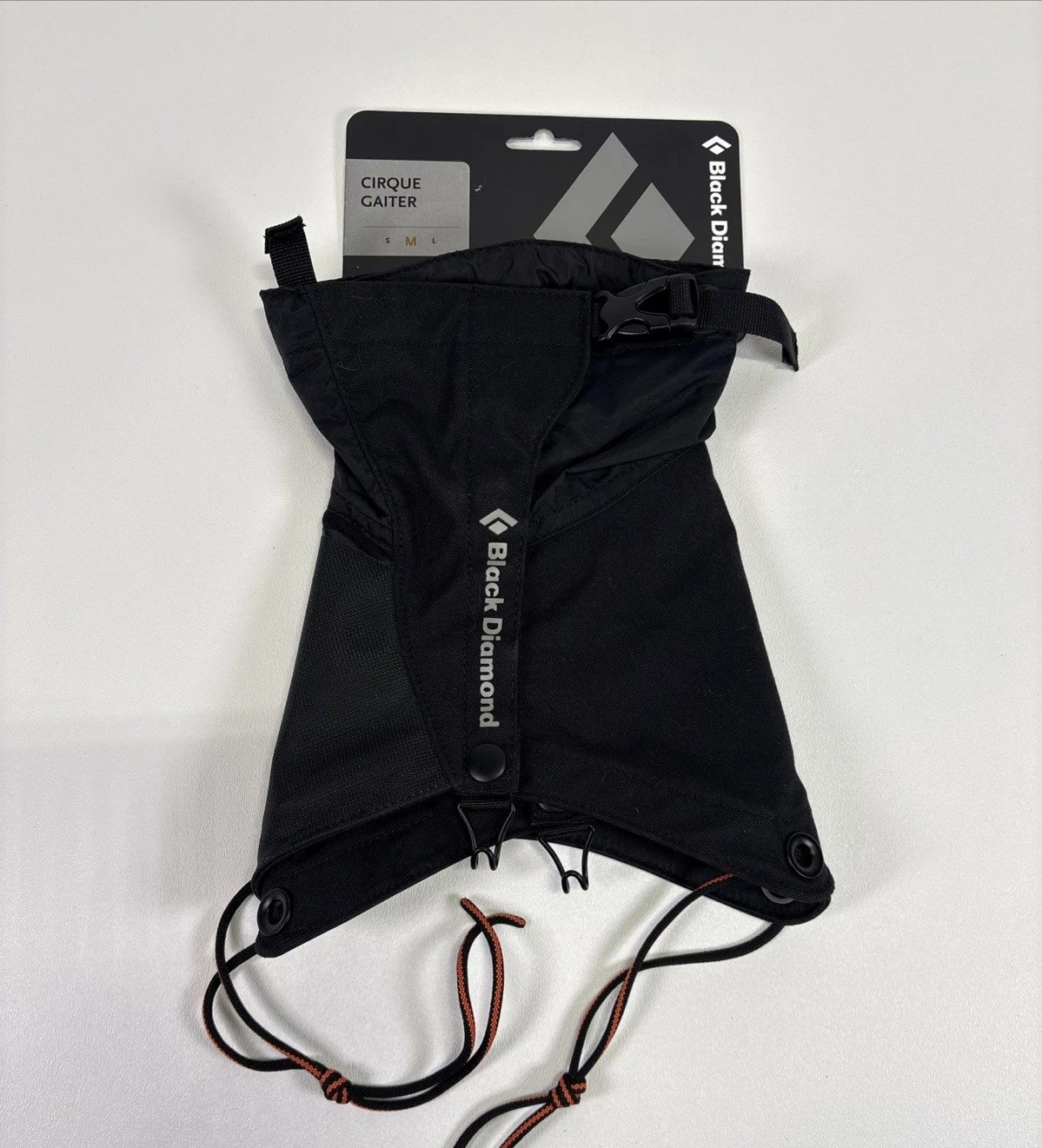 Black Diamond Cirque Gaiters, Black, Medium, Nylon 600D, Waterproof BD.dry