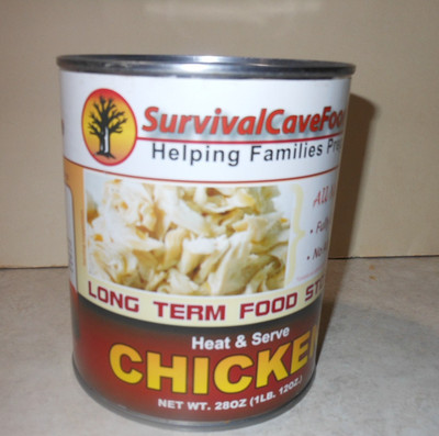 Survival Cave Food USDA Inspected Heat & Serve Chicken Long Term Food Storage