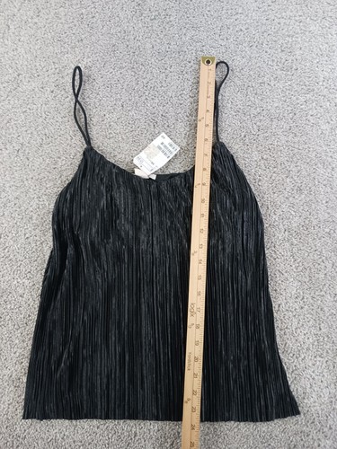 H&M XS Womens Sleeveless Shirt Black Polyester Lined NWOT - Picture 3 of 9