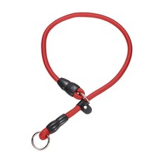 Dog Slip Collar No Pull Training Nylon Collar with Adjustable Stopper L Red