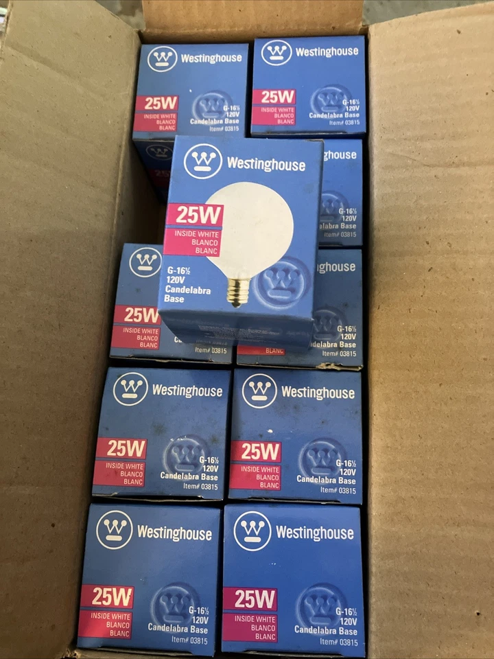Westinghouse G-16-1/2 25W Candelabra Base Light Bulbs 10pk - Image 2 of 2