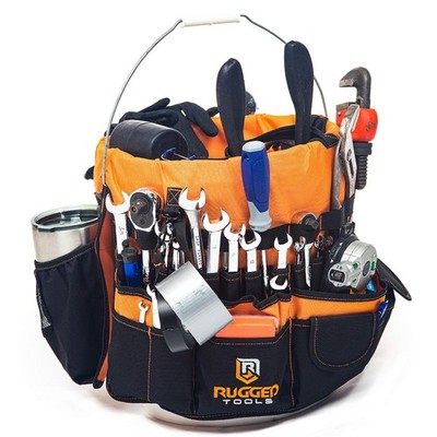 Rugged Tools Bucket Tool Organizer 64 Pocket Bucket Caddy for