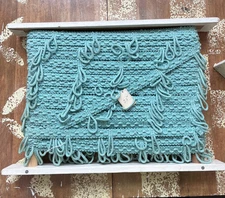 Vintage Curtain Trim Mansure Loop Cafe Gimp Aqua 35 Yards