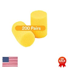 Foam Ear Plugs Uncorded Disposable 200 Pair NRR 29 Yellow Hearing Protection