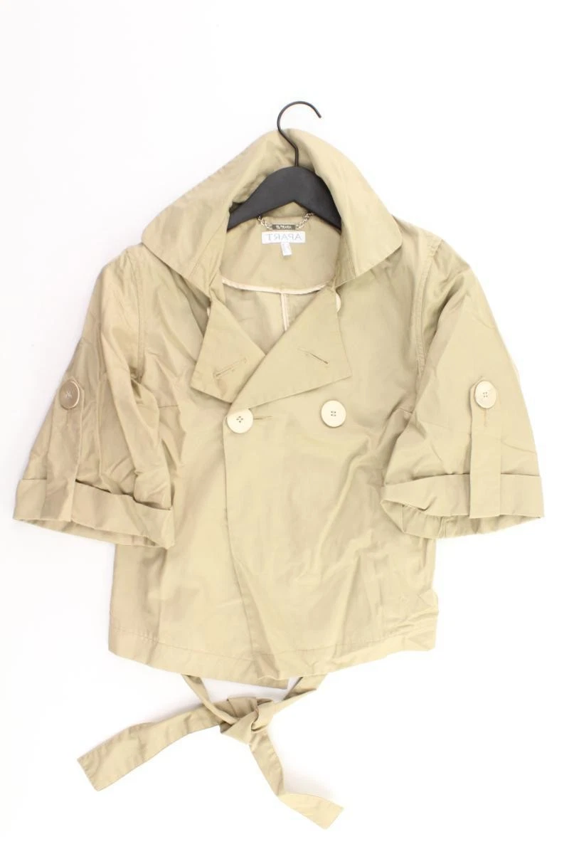 ⭐ Apart Kurzjacke für Damen Gr. 36, S mit Gürtel braun aus Baumwolle ⭐