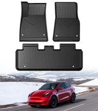 Set of 3 Injection Molded Floor Mats For 2020-2025 Tesla Y