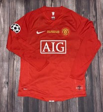 Cristiano Ronaldo #7 2008 UCL Final Manchester United Nike Long Sleeve Jersey S