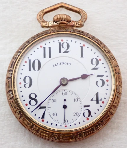 ANTIQUE 16s ILLINOIS BUNN 19 JEWEL RAILROAD POCKET WATCH PARTS