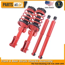 Front & Rear Struts Shock Spring Absorbers For Ford Mustang 4.6L 4.0L  2005-2010